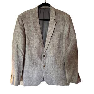 J. Crew Thompson 100% Linen Blazer Tan/White Flecked SZ 42